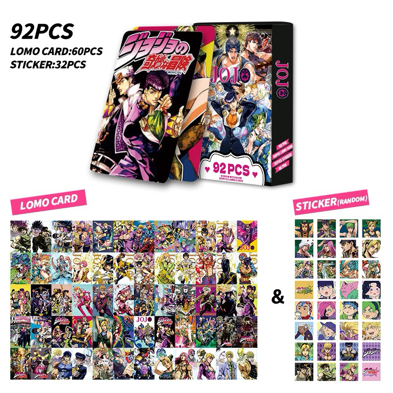 [Lomo Jojo 92] Bộ 60 lomo card Jojo + 32 Sticker anime jojo's bizarre ...
