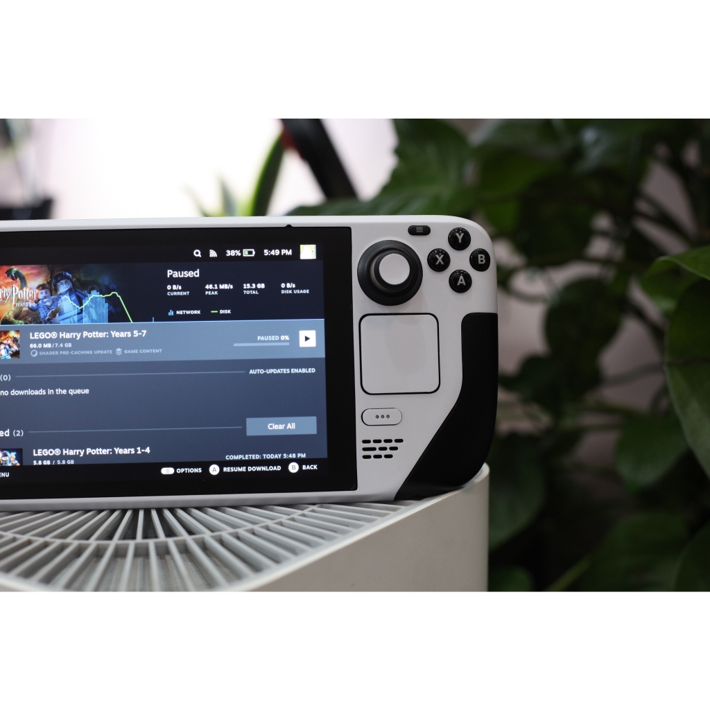 Skin dán Steam Deck mẫu trắng tinh khôi (Đã cắt sẵn chi tiết, dễ dán)