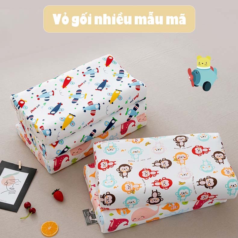 Gối Cao Su Non Tự Nhiên Cho Bé TOPAZ Có Lỗ Thoáng Khí Thiết Kế Lượn Sóng Giúp Trẻ Ngủ Sâu Hơn Giao Mẫu Ngẫu Nhiên