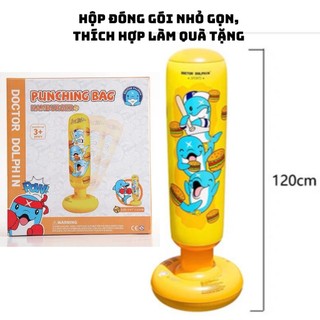 Trụ hơi đấm bốc tự cân bằng thế hệ 5.0, trụ đấm bốc boxing bơm hơi dành cho bé tập luyện tại nhà