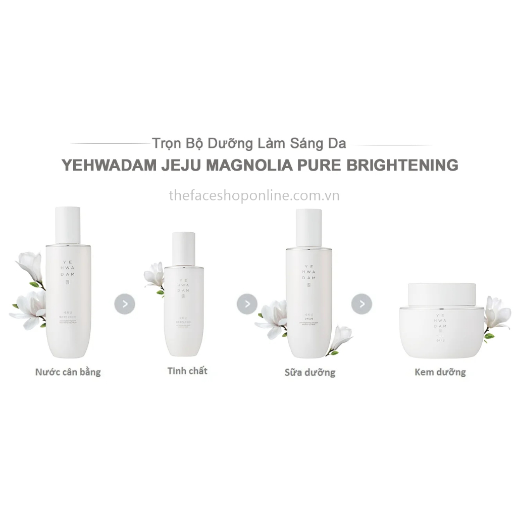 Sữa dưỡng trắng sáng da Yehwadam Jeju Magnolia Pure Brightening Emulsion  (140ml) | Shopee Việt Nam