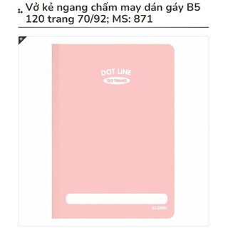 KLONG - Vở kẻ ngang chấm may dán gáy B5 80 trang - 120 trang - 200 trang 70/92; MS: 870 - 871 - 872 🐻🌸