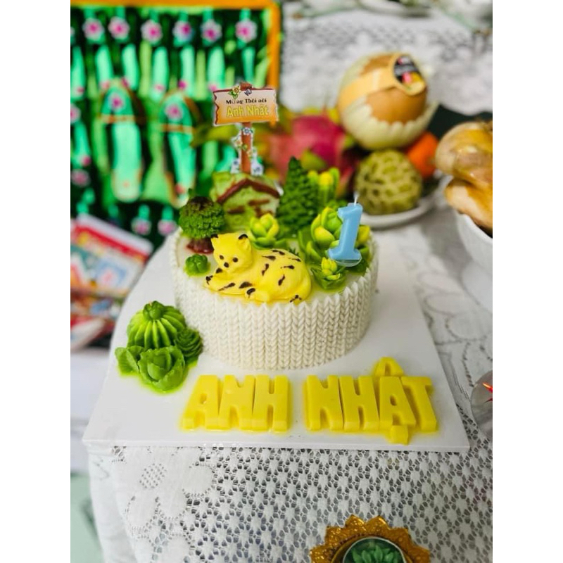 Khuôn chú mèo nằm mẫu 1