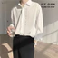 Áo sơ mi dài tay local brand có bigsize cặp đôi nam nữ form rộng unisex cổ trắng đen không nhăn cao cấp fullbox MY DNA