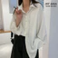 Áo sơ mi dài tay local brand có bigsize cặp đôi nam nữ form rộng unisex cổ trắng đen không nhăn cao cấp fullbox MY DNA