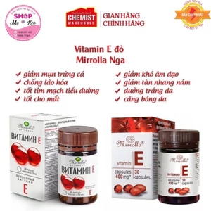 Viên uống trắng da ❤️CHÍNH HÃNG👍 Vitamin e đỏ Nga 270mg ❤️chống lão hóa, khỏe tóc, bổ sung vtm E, làm mịn da