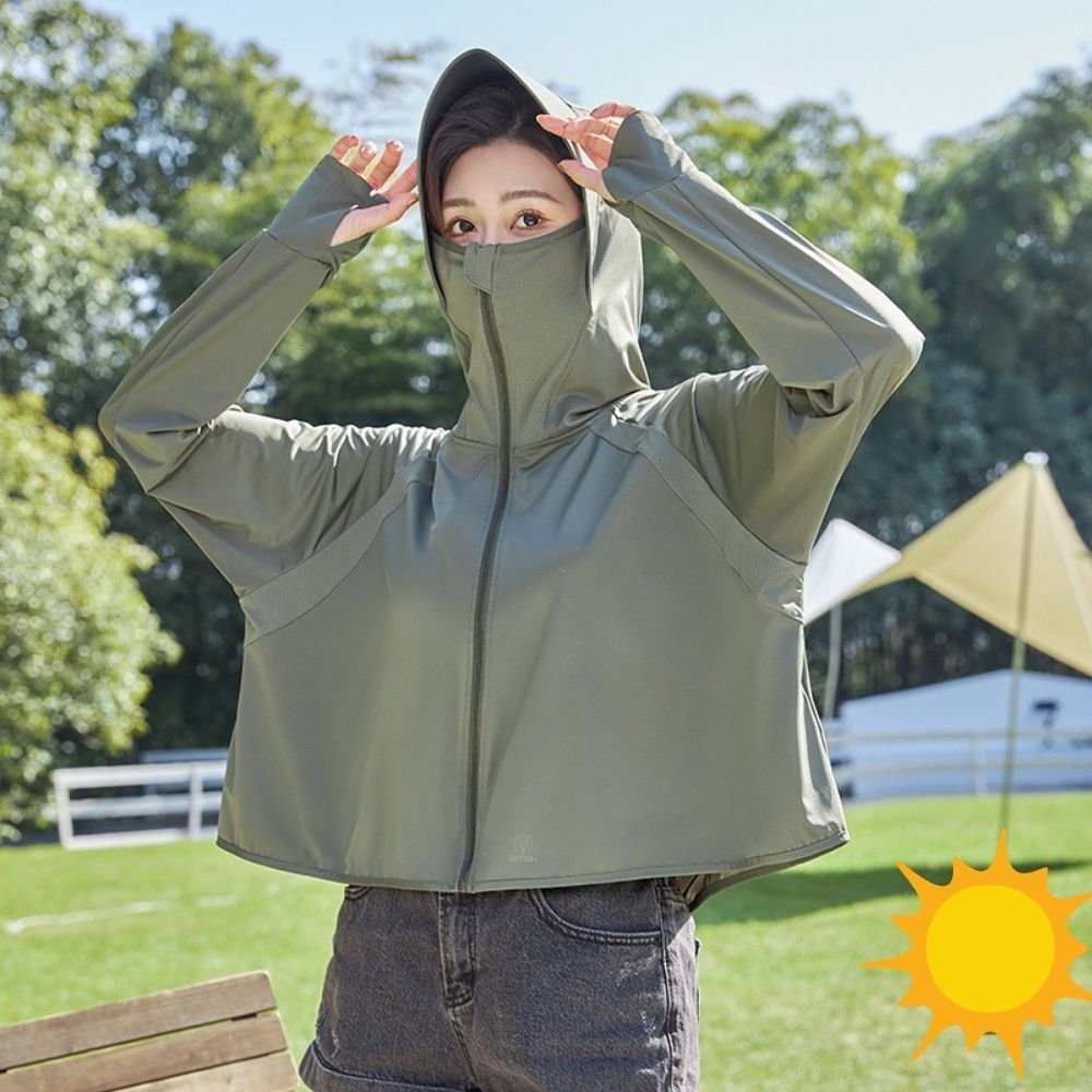Áo chống nắng nữ chống tia cực tím UPF50+ chống tia UV chất lụa nhẹ, thoáng mát free size đến 75kg