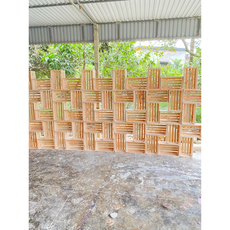 Thùng Gỗ Pallet Gỗ Thông Đa Năng Chống Mối Mọt - Hộp Gỗ Decor Cafe, Homestay Nhiều Size - TC Home