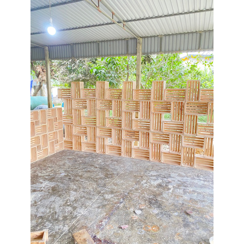 Thùng Gỗ Pallet Gỗ Thông Chữ Nhật Chống Mối Mọt Nhiều Size - Hộp Gỗ Decor Đa Năng - TC Home