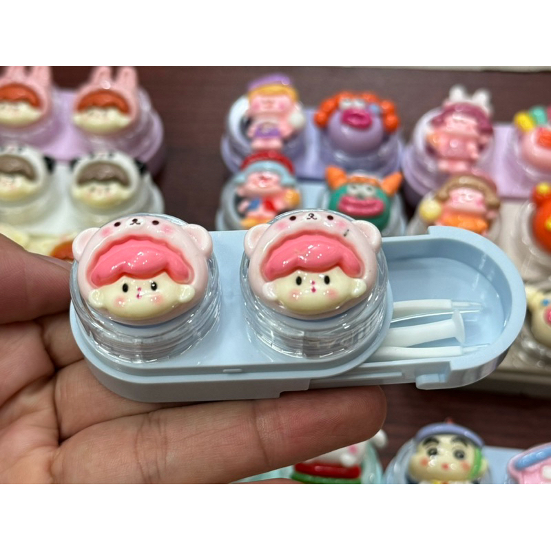 khay charm đựng lens có nón thú cute Muneyes