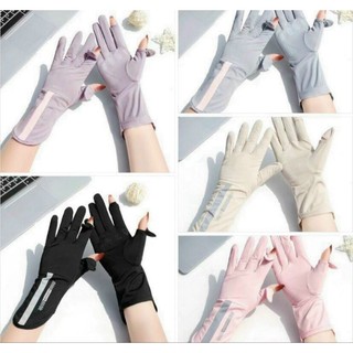 Găng Tay Chống Nắng / Tia UV Vải Lụa Lạnh Mỏng Thoáng Khí Chống Trượt Thời Trang Mùa Hè Hàng Mới 2024
