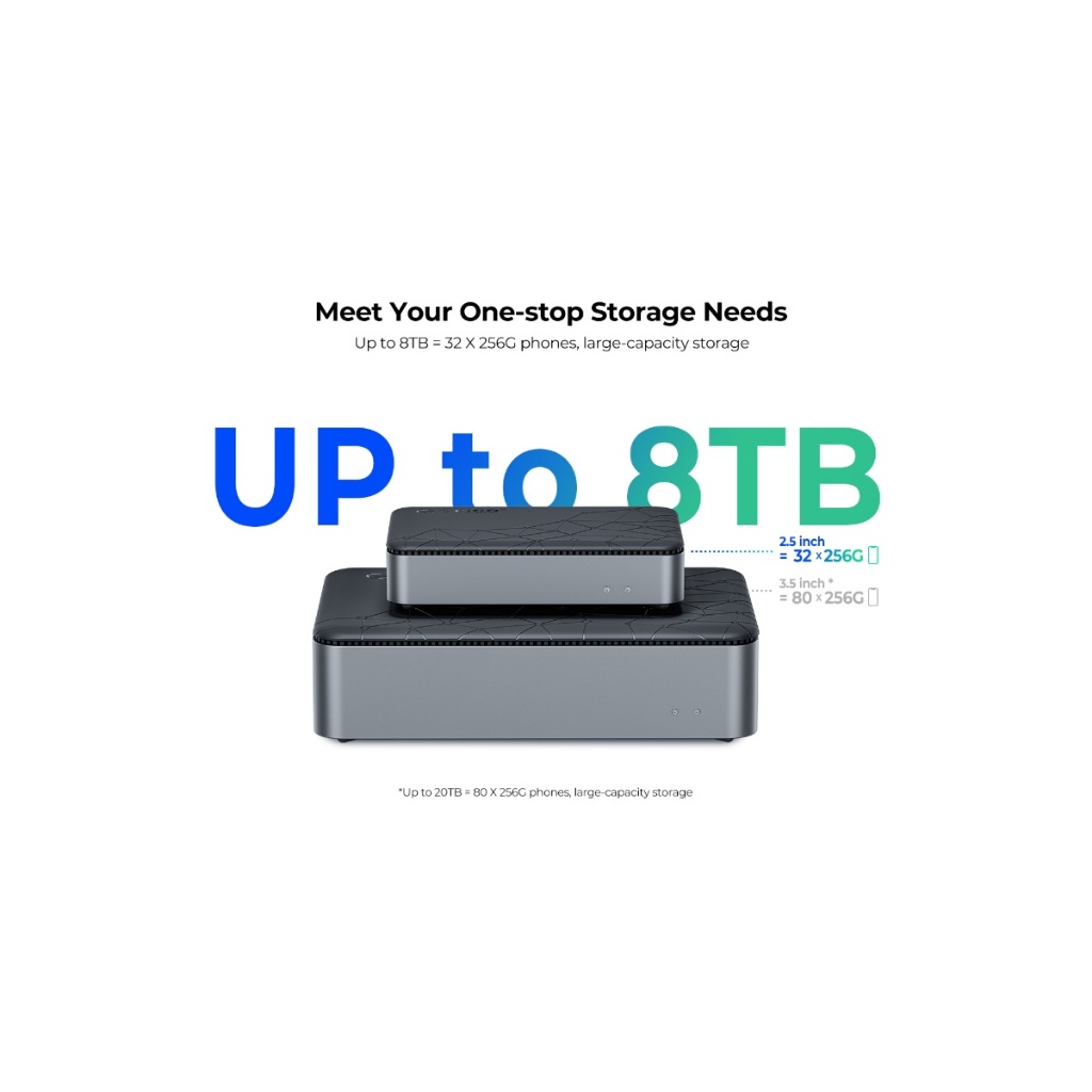 Thiết bị lưu trữ mạng Nas 1 Bay MetaCube Mini ORICO CD2510-EU-BK
