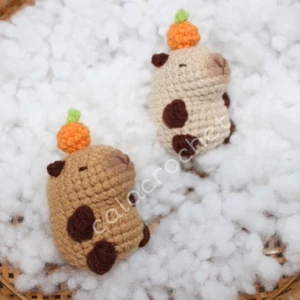 Móc khoá capybara ( chuột lang nước) bằng len handmade dễ thương đáng yêu