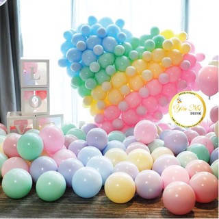 Set 100 bóng bay trang trí sinh nhật màu pastel, bong bóng trang trí phòng cưới, kỷ yếu, khai trương Yến Nhi Shop