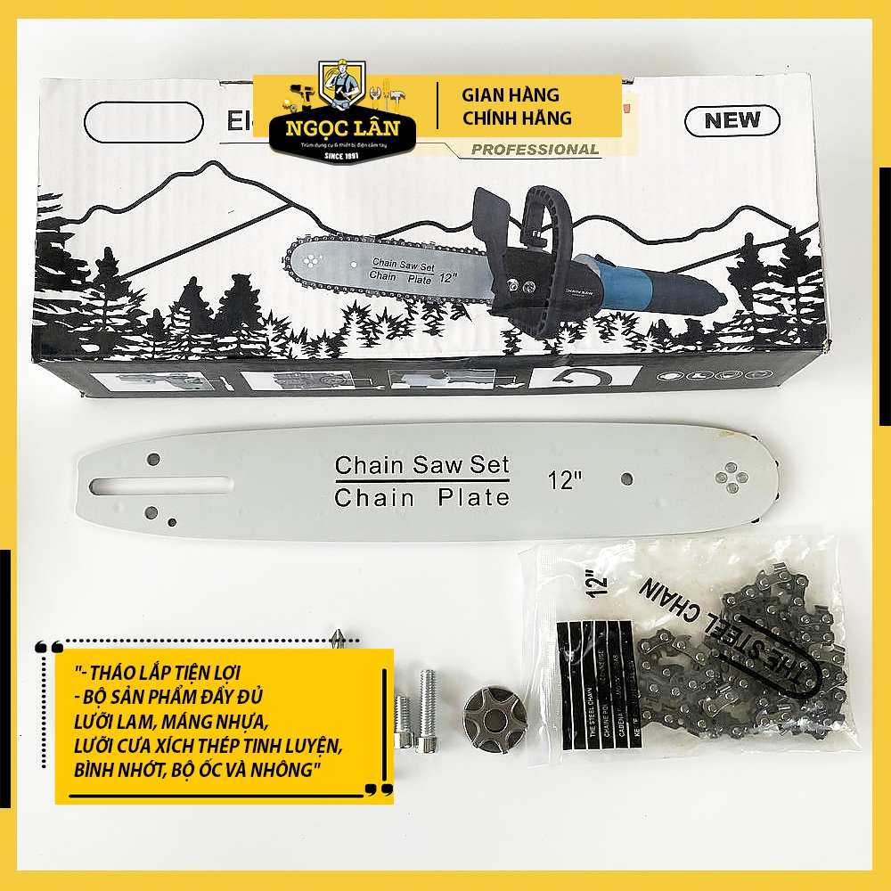 Bộ chuyển đổi máy mài thành máy cưa xích 12inch