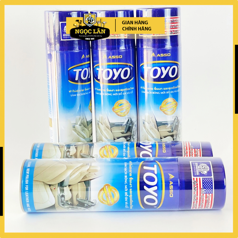 [Chính hãng] Chai xịt bóng mới đồ da & đồ gỗ TOYO 500ml làm sạch, bóng, mới bề mặt