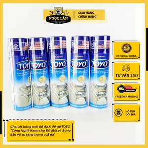 Chai xịt bóng mới đồ da & đồ gỗ TOYO 500ml làm sạch, bóng, mới bề mặt