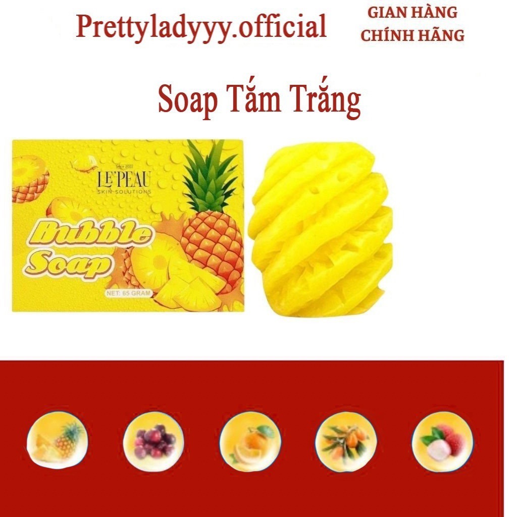 Ảnh Tắm trắng thơm, xà bông tắm trắng body bubble soap, gói tắm da da - LE'PEAU 1