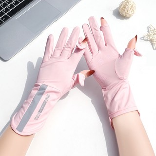 Găng Tay Chống Nắng / Tia UV Vải Lụa Lạnh Mỏng Thoáng Khí Chống Trượt Thời Trang Mùa Hè Hàng Mới 2024