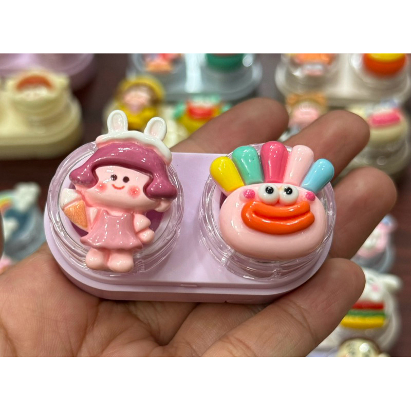 Khay đựng lens 6 ô sweetheart Trắng và sweetheart Tím Muneyes