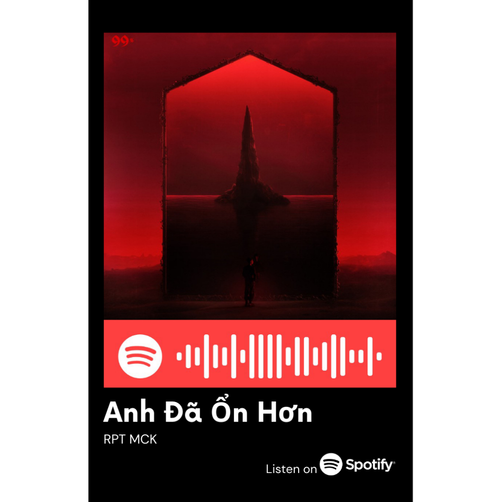 [Vui lòng đặt từ 2c]Thẻ Spotify ca sĩ MCK (có thể quét được mã)