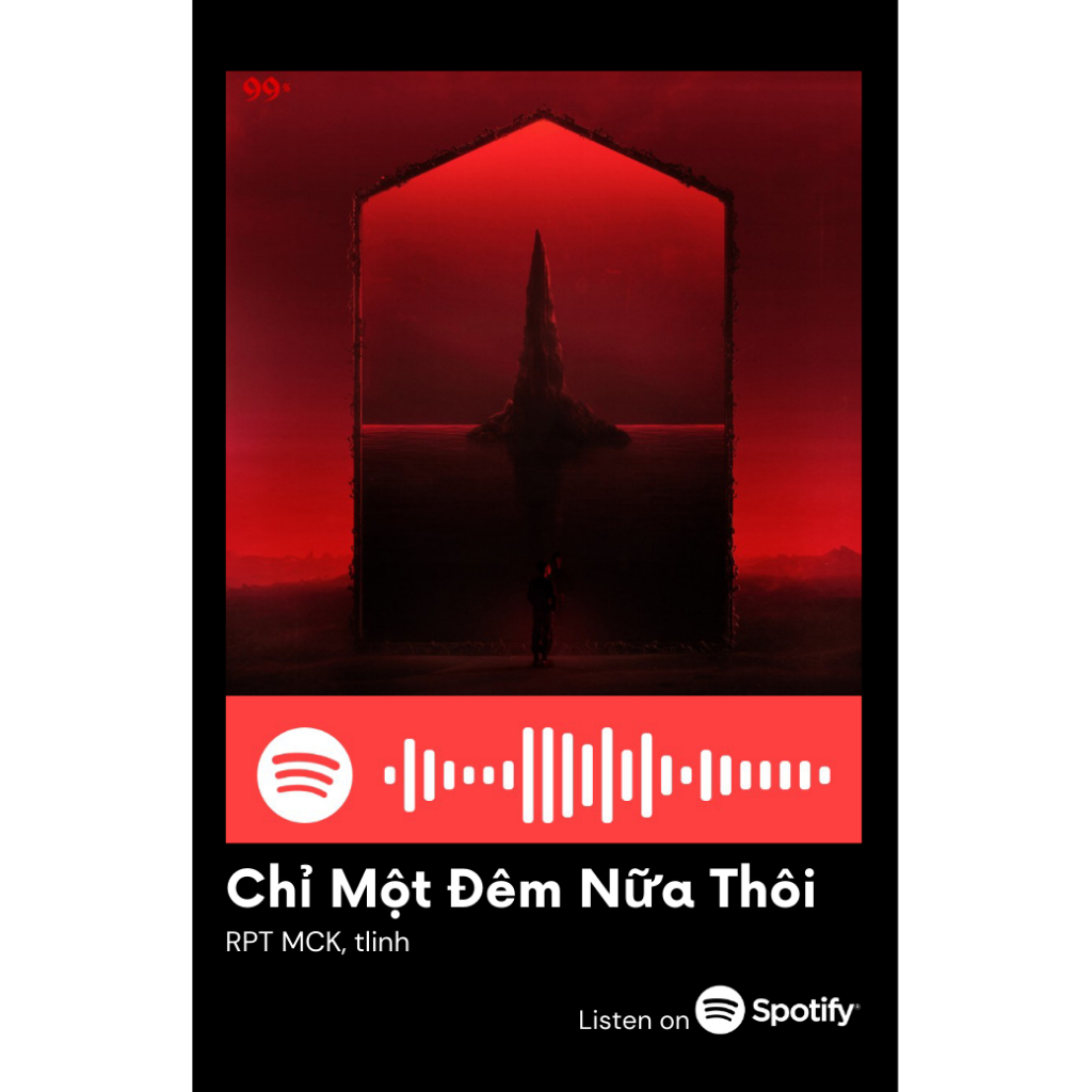 [Vui lòng đặt từ 2c]Thẻ Spotify ca sĩ MCK (có thể quét được mã)