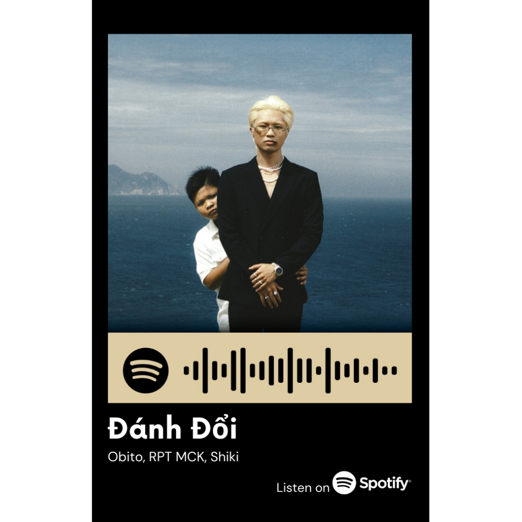 [Vui lòng đặt từ 2c]Thẻ Spotify ca sĩ MCK (có thể quét được mã)