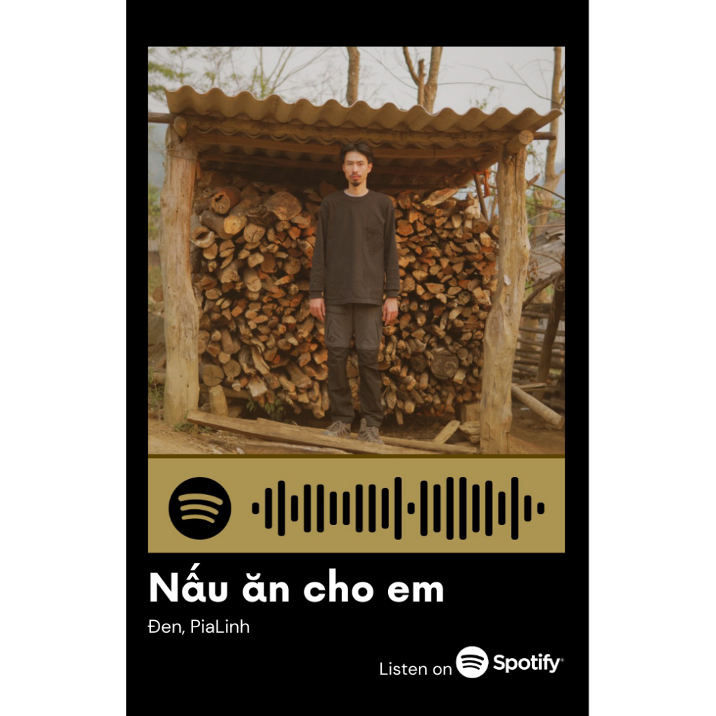 [Vui lòng đặt từ 2c]Thẻ Spotify ca sĩ Đen Vâu (có thể quét được mã)