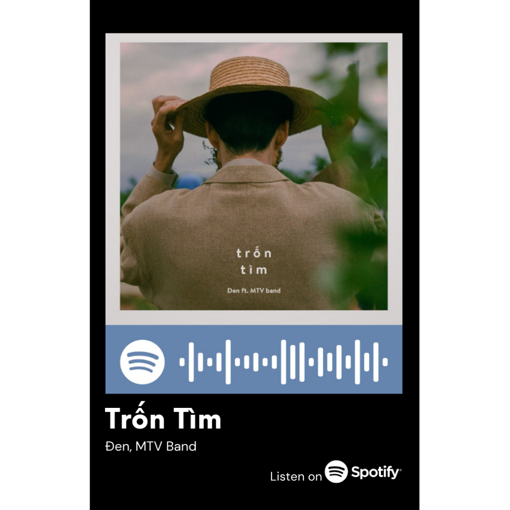 [Vui lòng đặt từ 2c]Thẻ Spotify ca sĩ Đen Vâu (có thể quét được mã)
