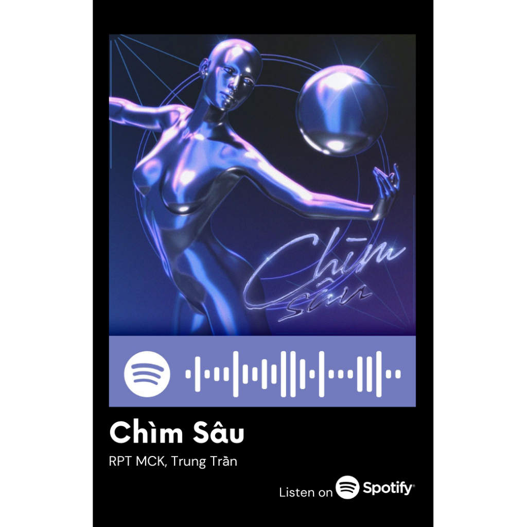 [Vui lòng đặt từ 2c]Thẻ Spotify ca sĩ MCK (có thể quét được mã)