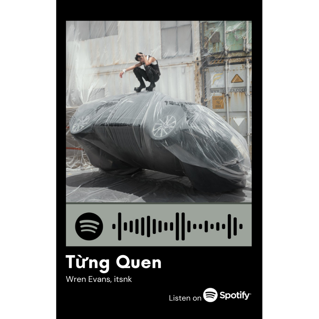 [Vui lòng đặt từ 2c]Thẻ Spotify ca sĩ Wren Evans (có thể quét được mã)