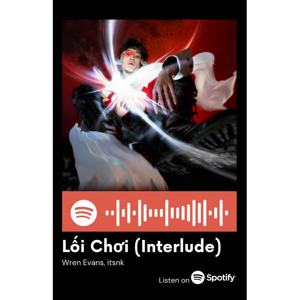 [Vui lòng đặt từ 2c]Thẻ Spotify ca sĩ Wren Evans (có thể quét được mã)