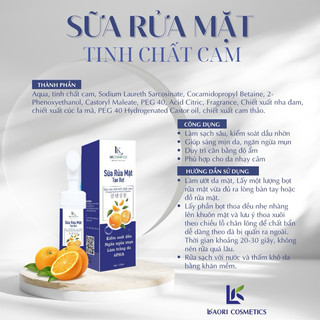 M1- Sữa rửa mặt tinh chất cam Lkaori (đầu cọ Silicon mềm) (Chính Hãng)