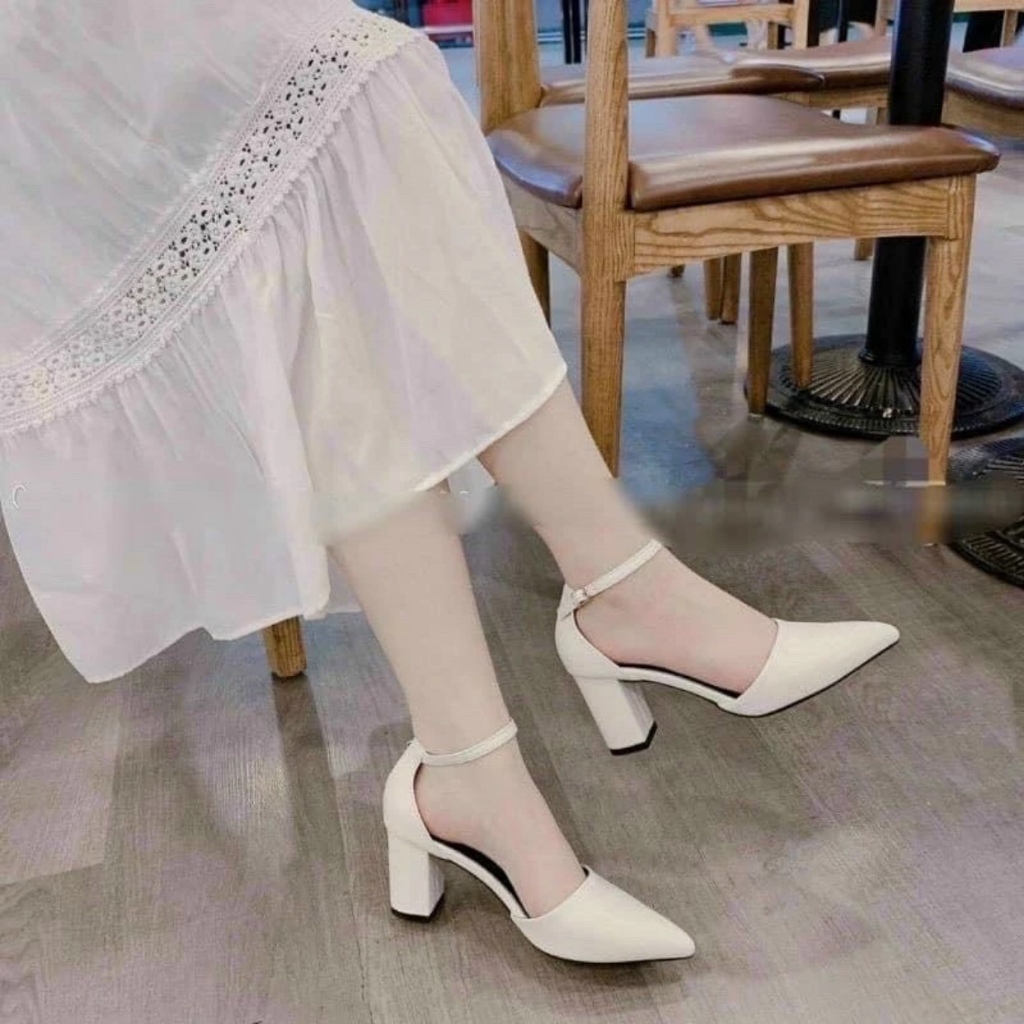 Giày cao gót nữ 5 phân, Sandal cao gót công sở basic mã H24