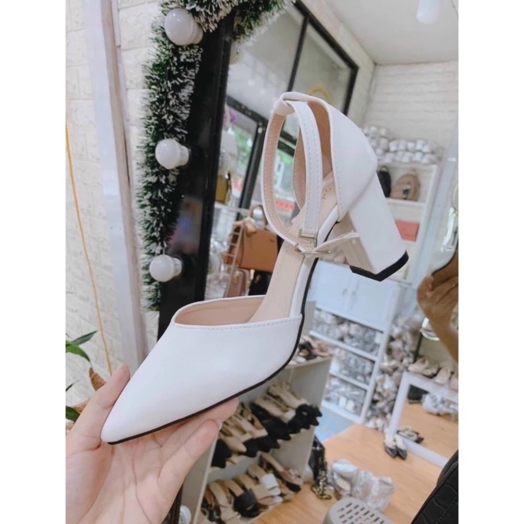 Giày cao gót nữ 5 phân, Sandal cao gót công sở basic mã H24