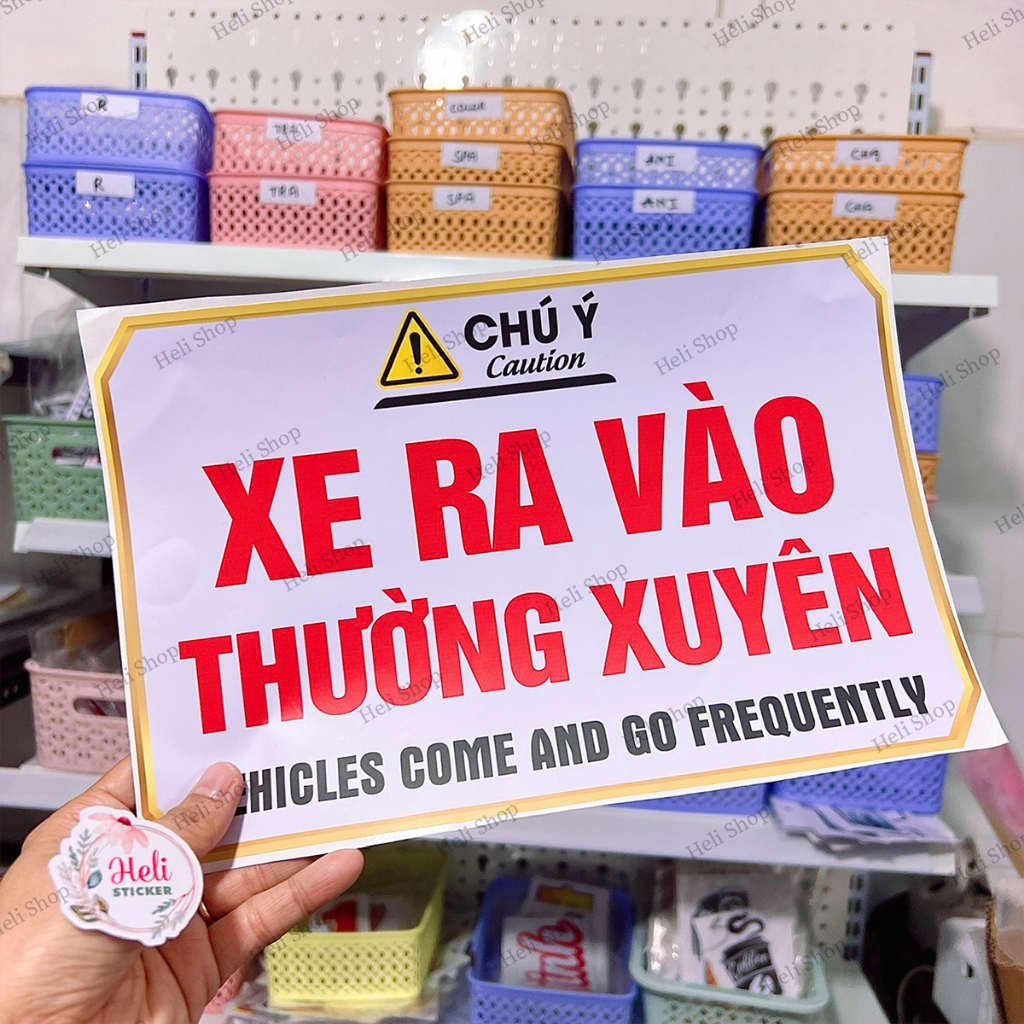 Biển Báo XE RA VÀO THƯỜNG XUYÊN Hình Dán Hữu Ích, Tiện Lợi, An Toàn ...