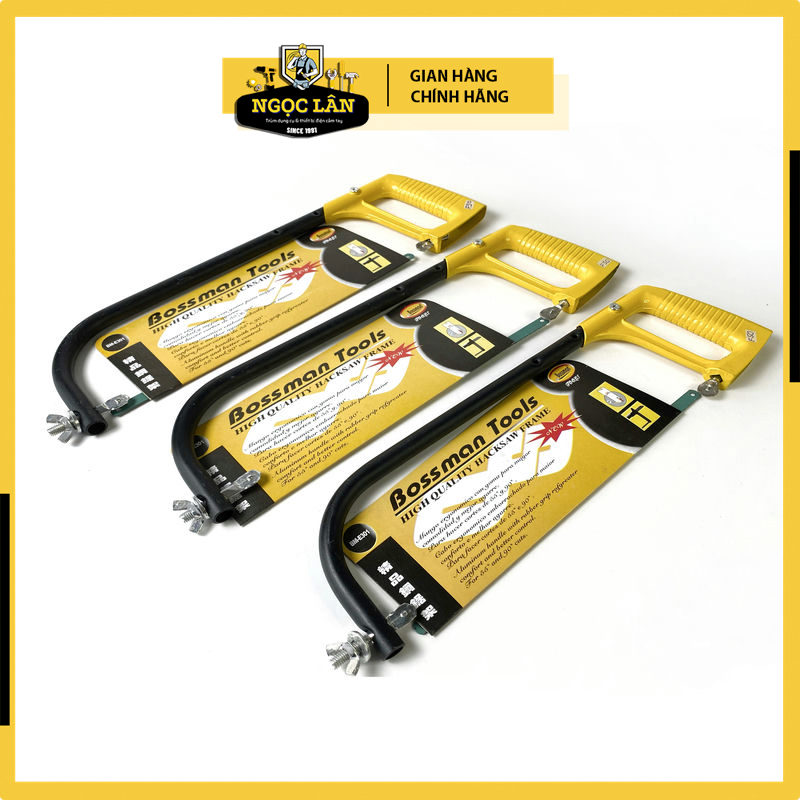 Khung cưa sắt, cưa ống nước 12 inch cao cấp Bossman kèm 1 lưỡi cưa sắt