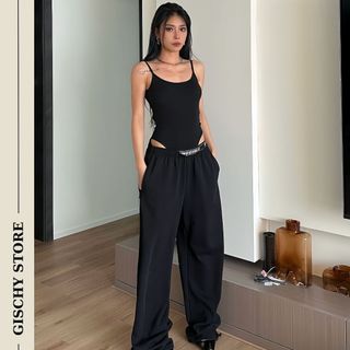 BS08-Áo Bodysuit Hai Dây GISCHY Thiết Kế Hở Lưng Sexy Áo Liền Thân Cut Out Khoe Lưng Gợi Cảm