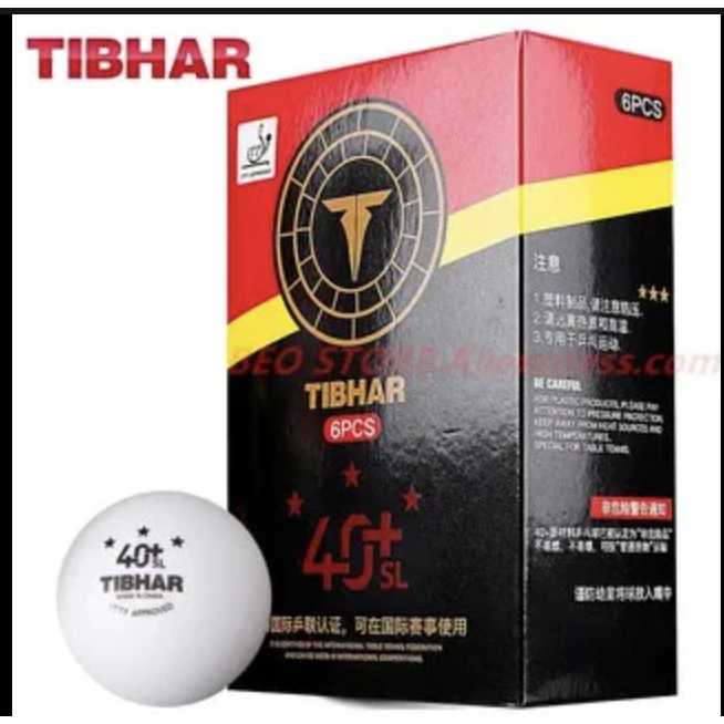 Bóng thi đấu Tibhar chính hãng tuýp, hộp 6 quả tiêu chuẩn ittf