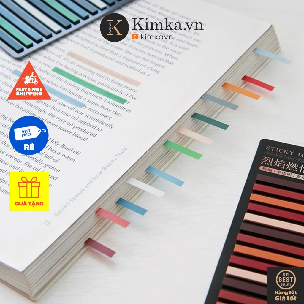 (574) Miếng Dán Highlight Sách Vở, Giấy Note, Ghi Chú, Đánh Dấu Trang ...