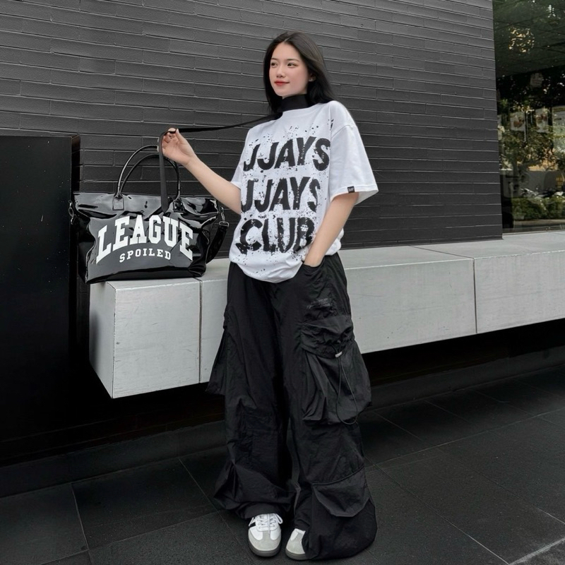 Áo phông tay lỡ 🖤 DIRTY JAY phong cách UNISEX nam nữ - áo thun cổ tròn tay lỡ form rộng Brand Jaystoree 🖤 | BigBuy360 - bigbuy360.vn