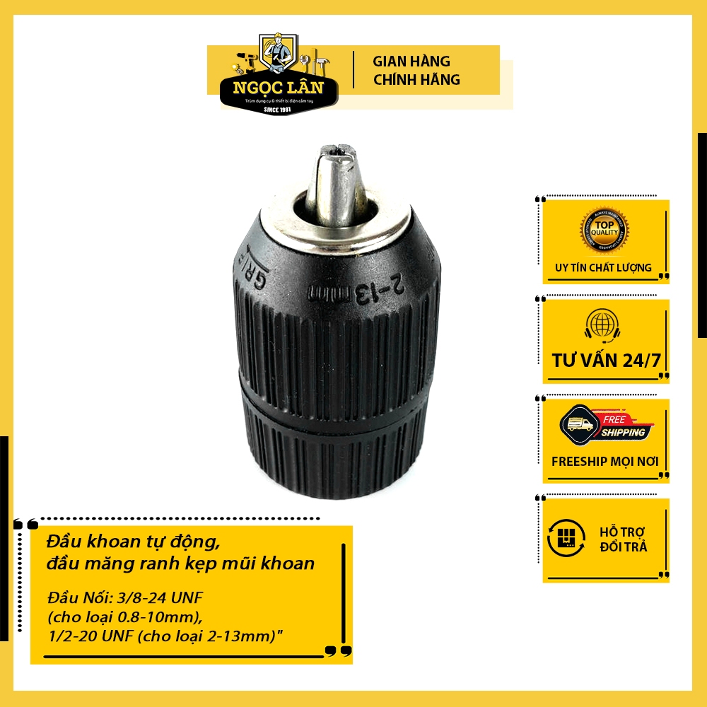 Đầu khoan tự động, đầu măng ranh kẹp mũi khoan loại 0.8-10mm, loại 2-13mm Kenssman cao cấp
