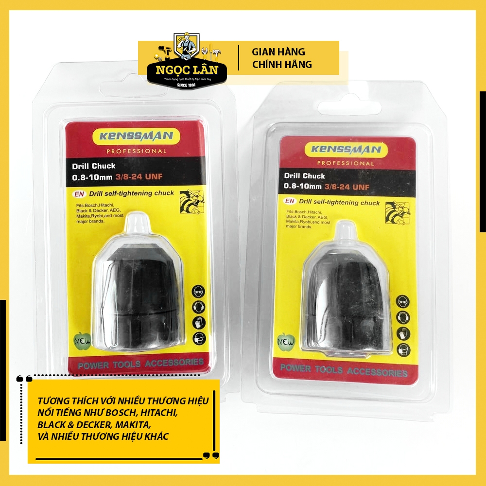 Đầu khoan tự động, đầu măng ranh kẹp mũi khoan loại 0.8-10mm, loại 2-13mm Kenssman cao cấp
