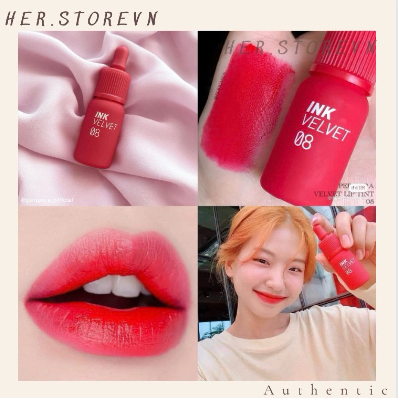 Son Kem Peripera Ink Velvet Tint Sellout Red 08 - Đỏ Hồng