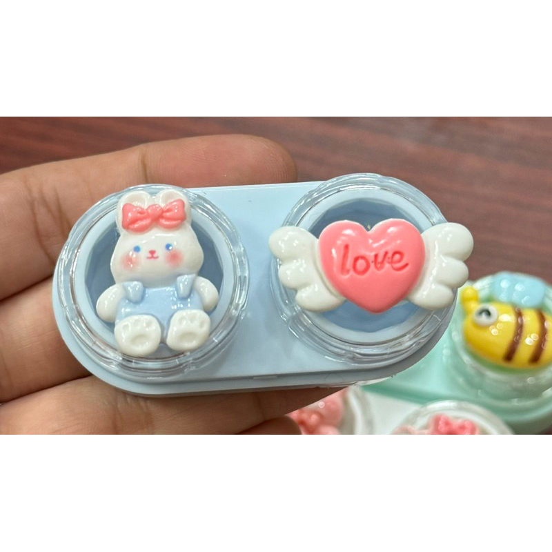 khay charm Đựng lens thỏ hoa trái cây Muneyes