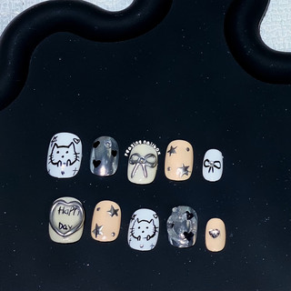 Nailbox thiết kế thủ công dễ thương form ngắn được đổi form