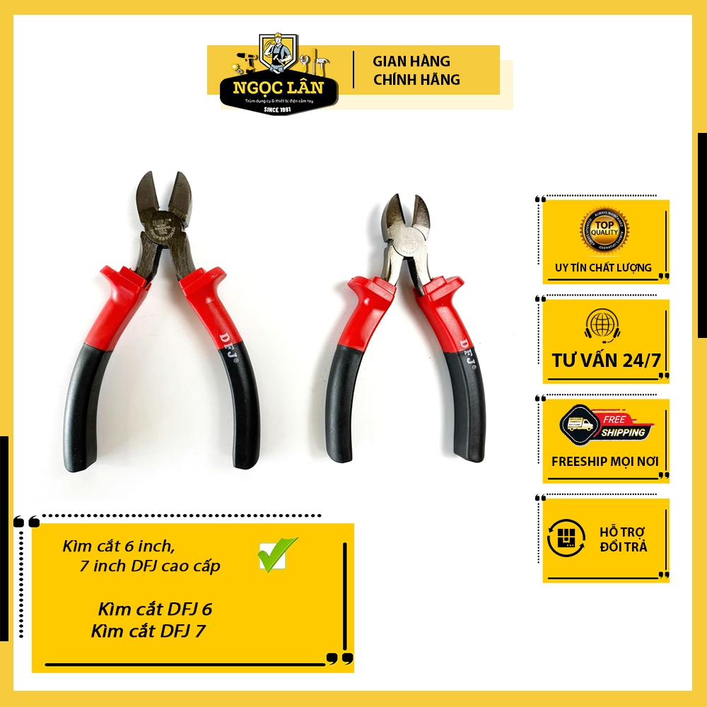 Kìm cắt 6 inch, 7 inch DFJ cao cấp