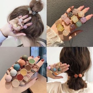 Dây buộc tóc mix nhiềù hình túi 20 dây,Phụ kiện tóc nữ