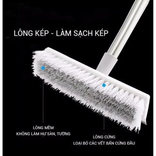 Chổi chà sàn nhà tắm 2 trong 1 thế hệ mới,Chổi  cọ sàn và gạt nước