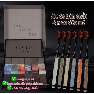 Hộp 6 bàn chải đánh răng OUMIJIE phong cách mới sang trọng.Bàn chải đánh răng siêu đẹp